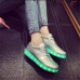 Unisex USB LED Light Lace Up Luminous Couple Shoes Sportswear Sneaker Casual Shoes