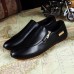 Men Flats Shoes Slip On Casual Comfortable Leather Zipper Loafers Shoes