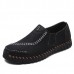 Men Casual Hand Stitching Retro Slip On Loafers Flats