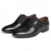 Banggood Shoes Men Genuine Leather Elastic Farbic Business Formal Shoes