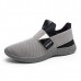 Men Casual Fabric Elastic Slip On Athletic Sneaker Sport Shoes