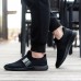 Men Casual Fabric Elastic Slip On Athletic Sneaker Sport Shoes