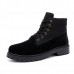 Men Comfortable Canvas Suede High Top Boots