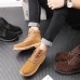 Men Comfortable Canvas Suede High Top Boots