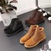 Men Comfortable Canvas Suede High Top Boots