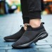 Men Comfy Elastic Band Ankle Cushion Slip On Sneakers Sports Shoes