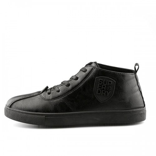 Men Soft Sole Leather High Top Casual Flat Sneakers