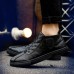 Men Soft Sole Leather High Top Casual Flat Sneakers