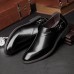 Men Comfy Soft Leather Pointed Toe Business Formal Shoes