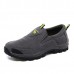 Men Comfy Durable Sole Suede Leather Slip On Outdoor Hiking Casual Sneakers