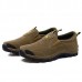 Men Comfy Durable Sole Suede Leather Slip On Outdoor Hiking Casual Sneakers