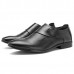 Men Soft Leather Slip On Business Pointed Toe Formal Shoes