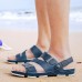 Men Casual Beach Slippers Outdoor Breathable Hollow Out Sandals