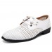 Men Breathable Genuine Leather Hollow Outs Business Formal Shoes Lace Up Shoes