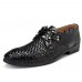 Men Breathable Genuine Leather Hollow Outs Business Formal Shoes Lace Up Shoes