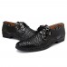 Men Breathable Genuine Leather Hollow Outs Business Formal Shoes Lace Up Shoes