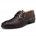 Men Breathable Genuine Leather Hollow Outs Business Formal Shoes Lace Up Shoes