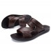 Men Comfy Sole Genuine Leather Sandals Two Way Wear Shoes Beach Shoes