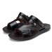 Men Comfy Sole Genuine Leather Sandals Two Way Wear Shoes Beach Shoes