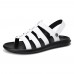 Men Breathable Leather Roman Sandals Two Way Wear Shoes