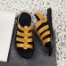 Men Breathable Leather Roman Sandals Two Way Wear Shoes