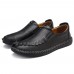 Big Size Men Hand Stitching Leather Flats