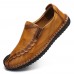 Big Size Men Hand Stitching Leather Flats