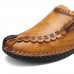 Big Size Men Hand Stitching Leather Flats