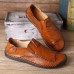 Menico Stor Storlek M&auml;n Soft Handstygning Slip-on Loafers