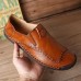 Menico Stor Storlek M&auml;n Soft Handstygning Slip-on Loafers