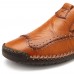 Menico Stor Storlek M&auml;n Soft Handstygning Slip-on Loafers