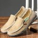 Men Soft Comfortable Knitted Fabric Slip-on Canvas Flats