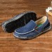 Men Soft Comfortable Knitted Fabric Slip-on Canvas Flats