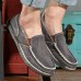 Men Soft Comfortable Knitted Fabric Slip-on Canvas Flats