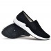 Men Soft Lightweight Breathable Elastic Band Slip-on Flats