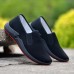 Men Soft Lightweight Breathable Elastic Band Slip-on Flats