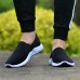 Men Soft Lightweight Breathable Elastic Band Slip-on Flats