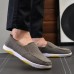 Men Soft Comfortable breathable Knitted Fabric Keep Warm Flats