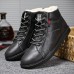 Men Casual Soft Wool Lining Lace Up Ankle Boots