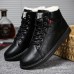 Men Casual Soft Wool Lining Lace Up Ankle Boots