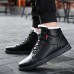 Men Casual Soft Wool Lining Lace Up Ankle Boots