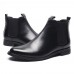 Men Soft Boots Slip-on Leather Ankle Boots