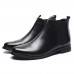 Men Soft Boots Slip-on Leather Ankle Boots