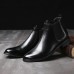 Men Soft Boots Slip-on Leather Ankle Boots