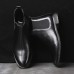 Men Soft Boots Slip-on Leather Ankle Boots