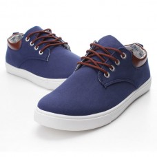 Mens Low-Top Board Casual Canvas Shoes Lace Up Flats