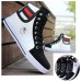 Men Round Toe High Top Sneakers Casual Leisure Lace Up Skateboard Shoes