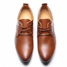 Large Size Men Business Dress Shoes Pointed Leather Oxfords