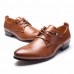 Large Size Men Business Dress Shoes Pointed Leather Oxfords