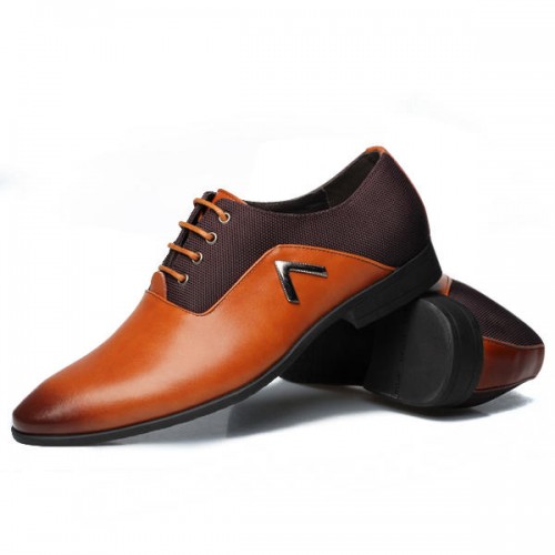 US Size 6.5-10.5 Men Business Shoes Leather Comfortable Pointed Toe Casual Soft Leather Shoes